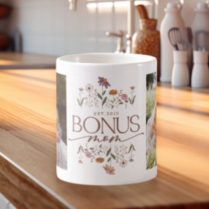 Taza De Café Establecimiento de un año fotográfico de Bonus Mom