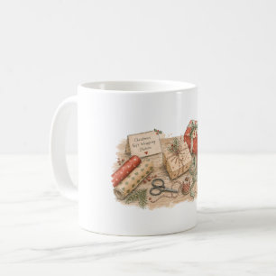 Taza De Café Estación de envoltorio de regalos de Navidad para