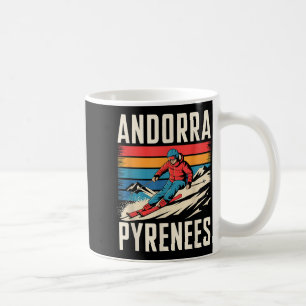 Taza De Café Estación de esquí Andorra pirineos, divertido esqu
