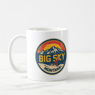 Taza De Café Estación de esquí BIG SKY Montana vintage montaña