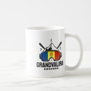 Taza De Café Estación de Esquí Grandvalira Andorra Esquí Retro