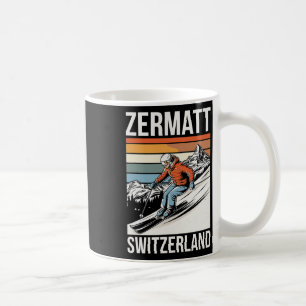 Taza De Café Estación de esquí Retro Zermatt Suiza
