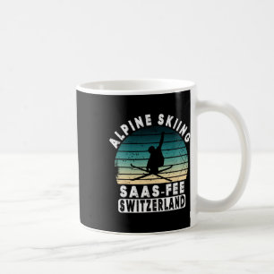 Taza De Café Estación de esquí Saas-fee Alpes suizos Esquí alpi