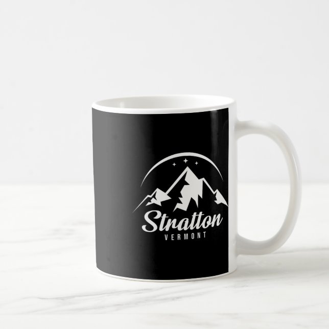Taza De Café Estación de esquí Stratton Vermont Esquí Snowboard (Derecha)