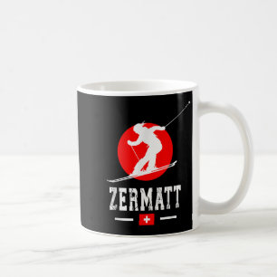 Taza De Café Estación de esquí Zermatt Alpes Montañas Suizas Su