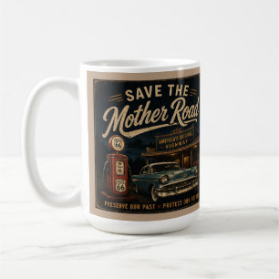 Taza De Café Estación de servicio antigua Ruta 66 Nostalgia de
