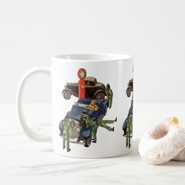 Taza De Café Estación de Servicio de Servicio Completo de Joe,  (Con donut)