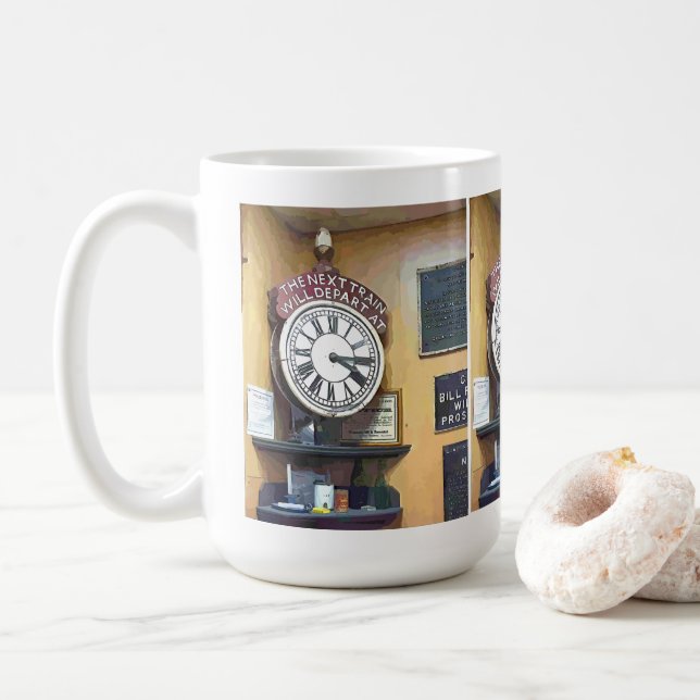 TAZA DE CAFÉ ESTACIONES DE TREN CAFÉ MUG (Con donut)