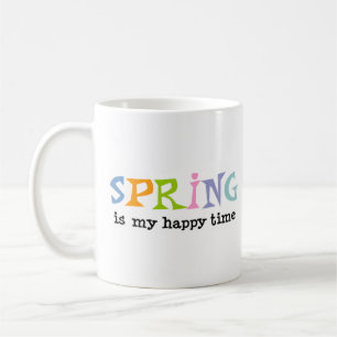 Taza De Café estaciones primavera feliz tiempo feliz café taza