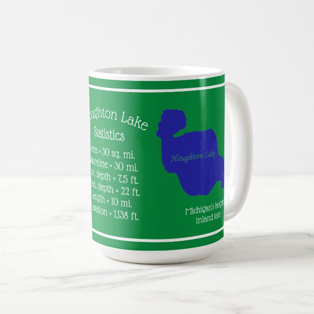 Taza De Café Estadísticas del lago Houghton (Anverso derecho)