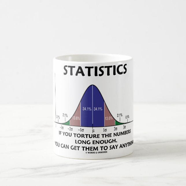 Taza De Café Estadísticas si torturan los números lo suficiente (Centro)