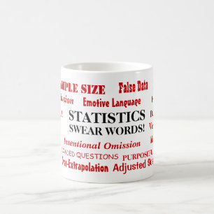 Taza De Café Estadísticas Swear Words Gracioso regalo de estadí