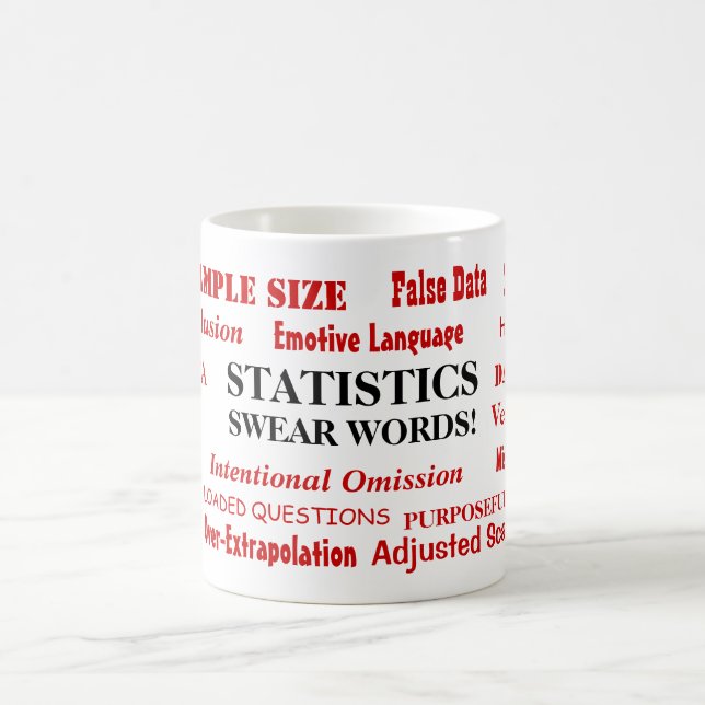 Taza De Café Estadísticas Swear Words Gracioso regalo de estadí (Centro)