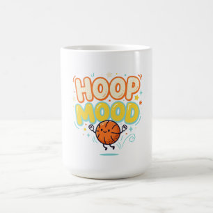 Taza De Café Estado de ánimo de baloncesto divertido fanático d