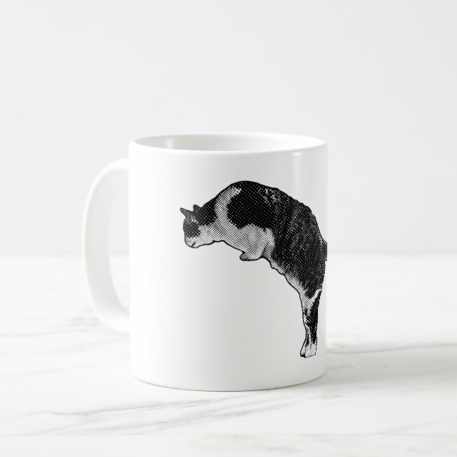 Taza De Café Estado de ánimo de gato curioso (Anverso izquierdo)