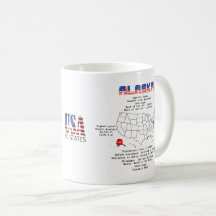 Estado norteamericano de Alaska en un mapa e infor