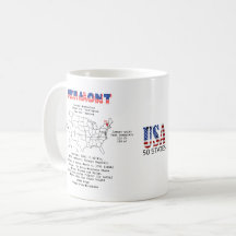 Estado vermont-americano en un mapa e información