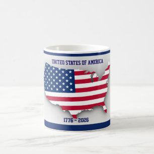 Taza De Café ESTADOS UNIDOS DE AMÉRICA Aniversario 1776-2026