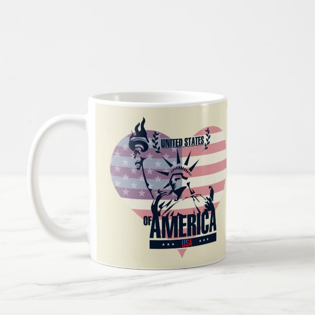 Taza De Café Estados Unidos de América Libertad (Izquierda)