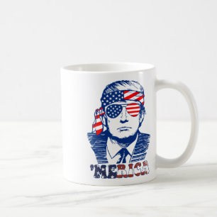 Taza De Café Estados Unidos Feliz 4 De Julio A Trump