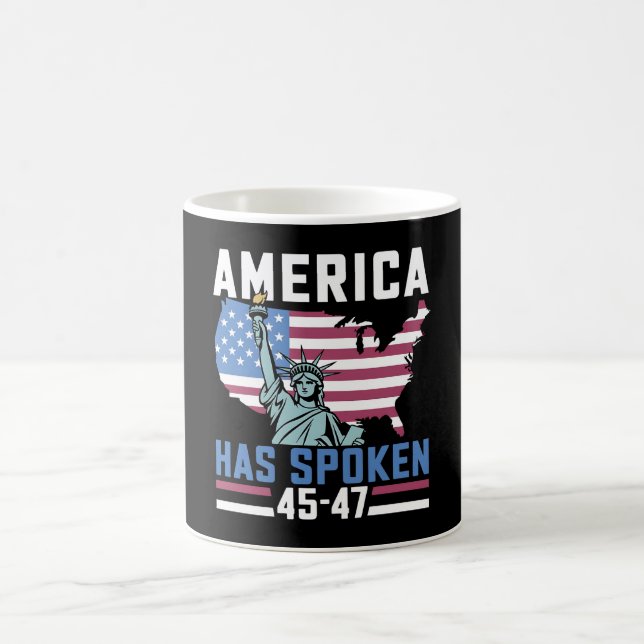 Taza De Café Estados Unidos ha hablado 45 47 del presidente Tru (Centro)