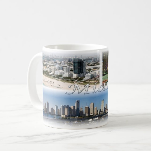 Taza De Café Estados Unidos - Miami - Florida - (Anverso izquierdo)