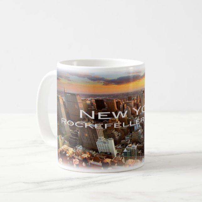 Taza De Café Estados Unidos - Nueva York - Centro Rockefeller - (Anverso izquierdo)