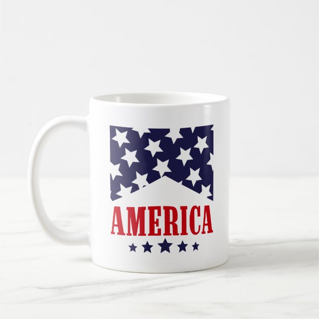 Taza De Café Estados Unidos Patriótico Occidental (Izquierda)