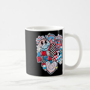 Taza De Café Estados Unidos sonríe cara corazón Bandera estadou