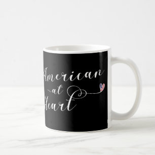 Taza De Café Estadounidense en Heart Mug, EEUU
