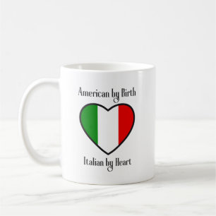 Taza De Café Estadounidense por nacimiento, italiano por corazó