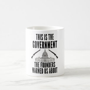 Taza De Café Estadounidenses patrióticos contra el gobierno