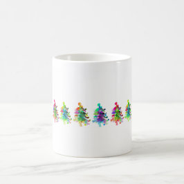 Taza De Café Estafa del borde del árbol de Navidad.