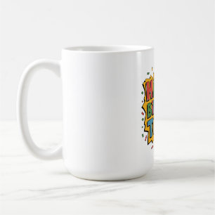 Taza De Café Estallido de cómic Feliz Cumpleaños