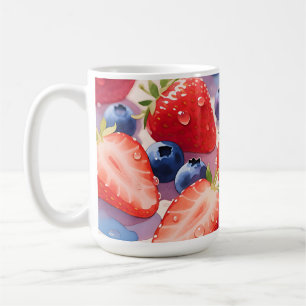 Taza De Café Estallido Fresco de Fresa y Arándano