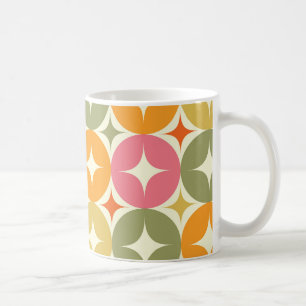 Taza De Café Estallidos de estrellas de mediados de siglo en pa