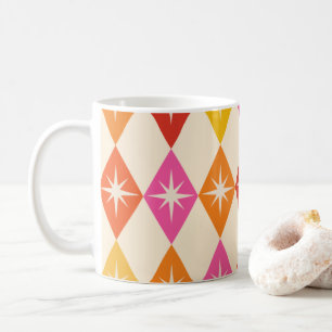 Taza De Café Estallidos de estrellas modernistas de mediados de