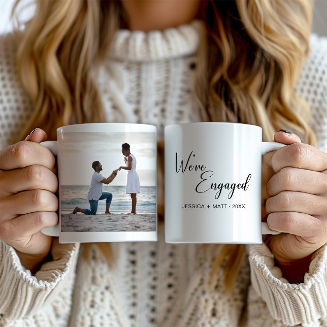 Taza De Café Estamos Comprometidos Foto Año de Compromiso (Subido por el creador)