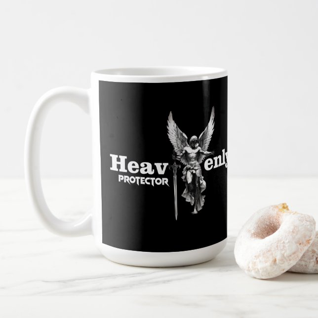 Taza De Café Estampa Anjo - Heavenly Protector - Caneca (Con donut)