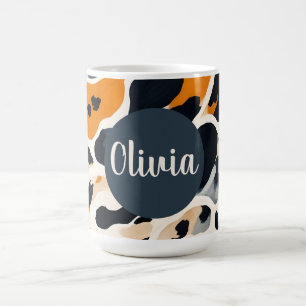 Taza De Café Estampa de animal de jirafa personalizada
