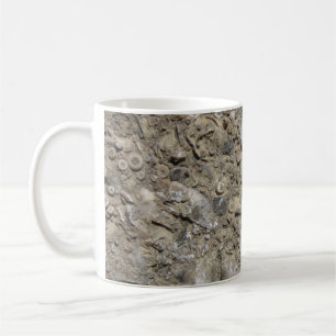 Taza De Café Estampa de caliza de hash fósil