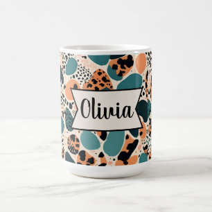 Taza De Café Estampa de Guepardo Personalizada