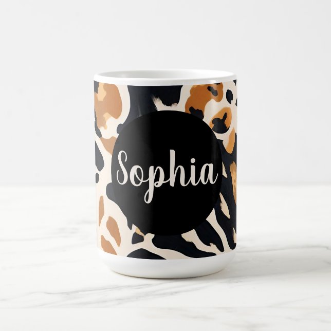 Taza De Café Estampa de jirafa personalizable (Centro)