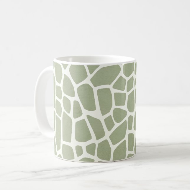 Taza De Café Estampa de jirafa verde (Anverso izquierdo)
