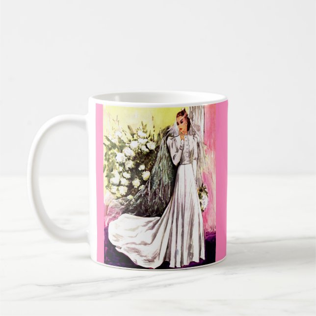 Taza De Café estampa de vestido de novia de 1938 (Izquierda)