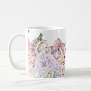 Taza De Café Estampa Floral Ilustrada a Mano
