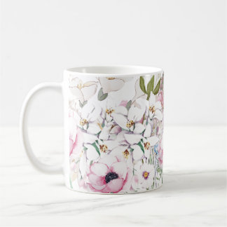 Taza De Café Estampa floral ilustrada a mano