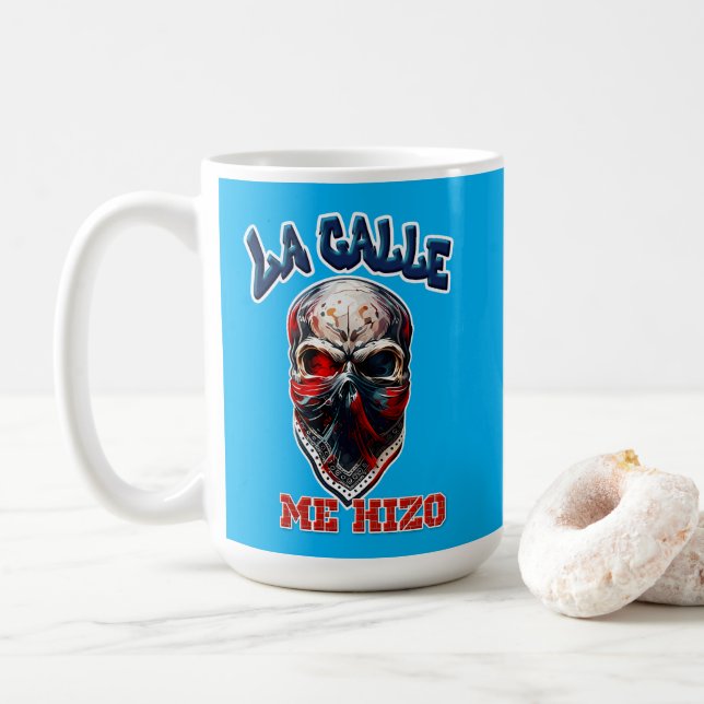 Taza De Café Estampa Hip Hop - La Calle Me Hizo - Caneca (Con donut)