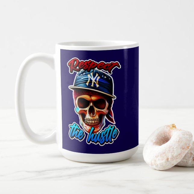 Taza De Café Estampa Hip Hop - Respect the Hustle - Caneca (Con donut)