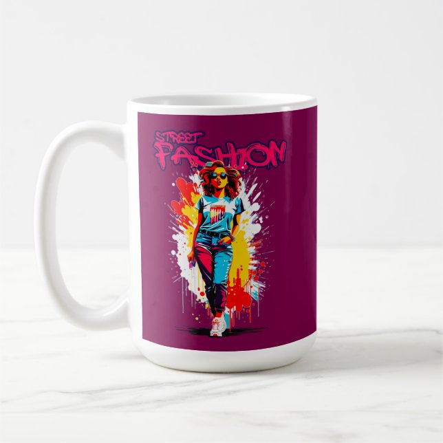 Taza De Café Estampa Moda - Street Fashion - Caneca (Izquierda)